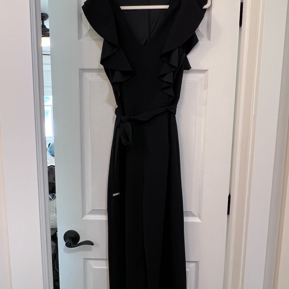 Tommy Hilfiger Black Ruffle Maxi Dress